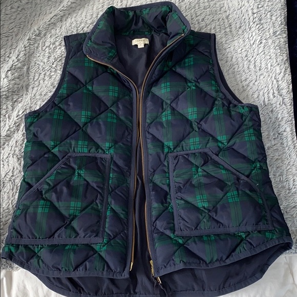 J. Crew Navy & Green Plaid Excursion Vest - Picture 4 of 4